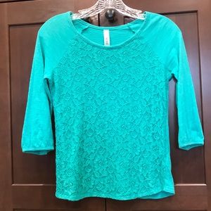 Girls Cherokee Teal Long Sleeve